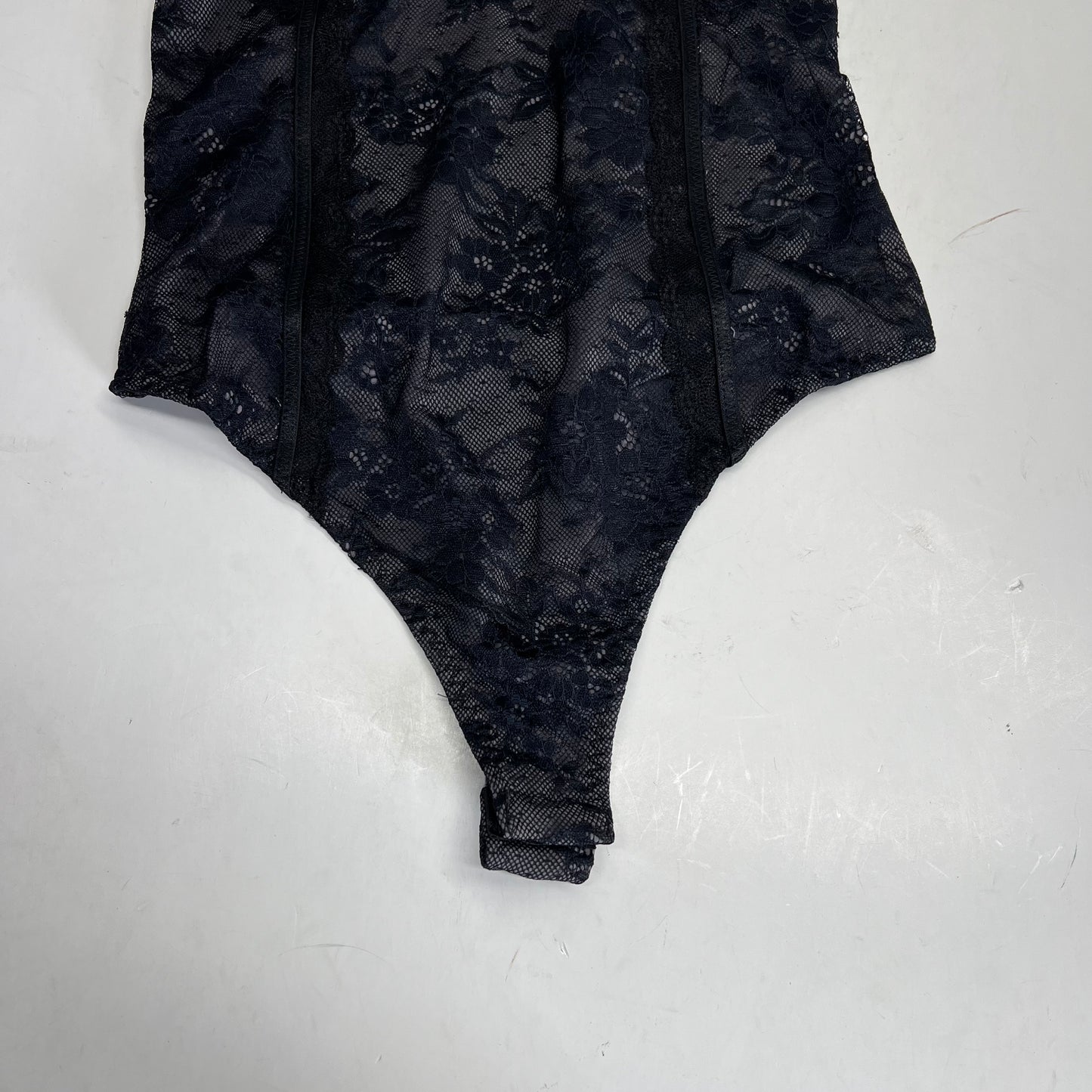 FREE PEOPLE Say You Love Me Bodysuit Lined Lace Women's Sz S Black 103499950