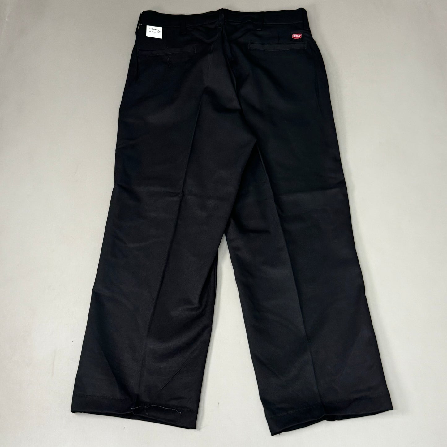 RED KAP Straight Leg Button Closure Industrial Work Pant Mens Sz 34 Black PT20BK