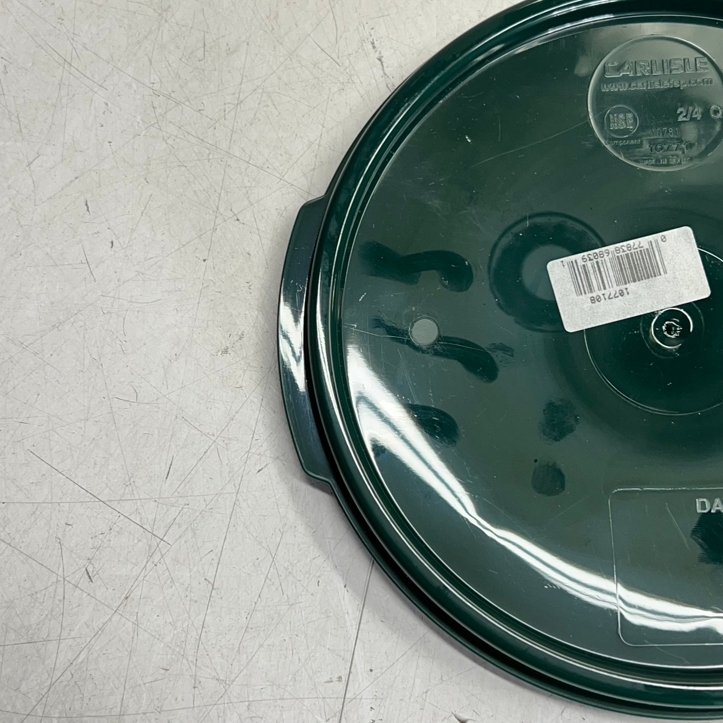 ZA@ CARLISLE (12 PACK) Food Storage Lid Fits 2 & 4 qt Round Forest Green 1077108