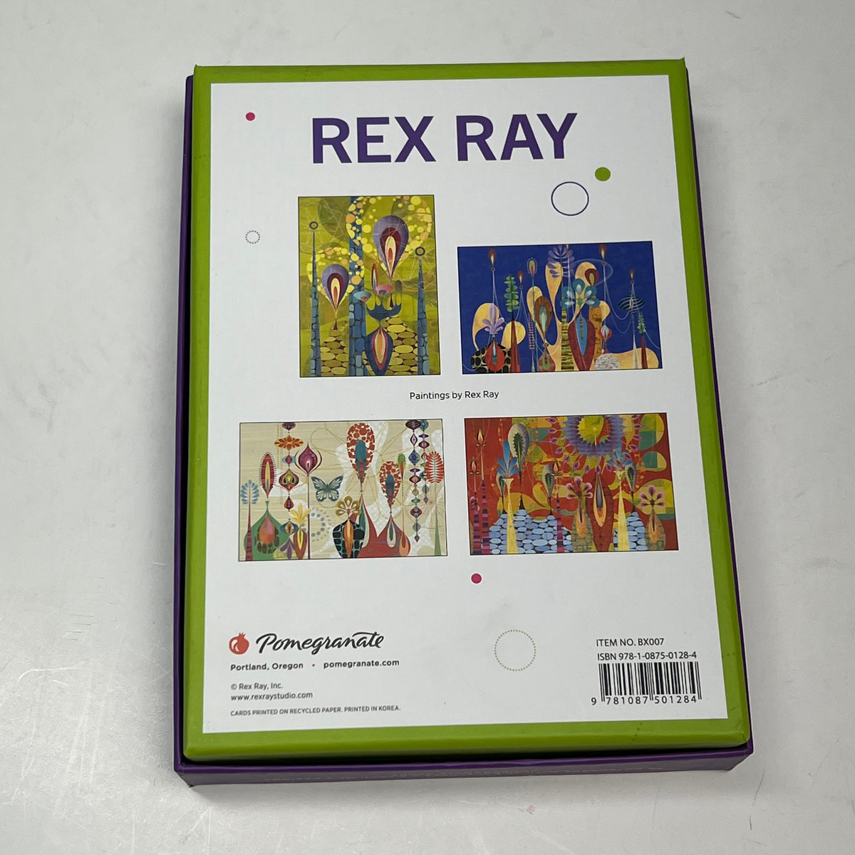 POMEGRANATE (20 PACK) Rexy Ray Art Boxed Notecards W/ Envelopes 4x6" BX007