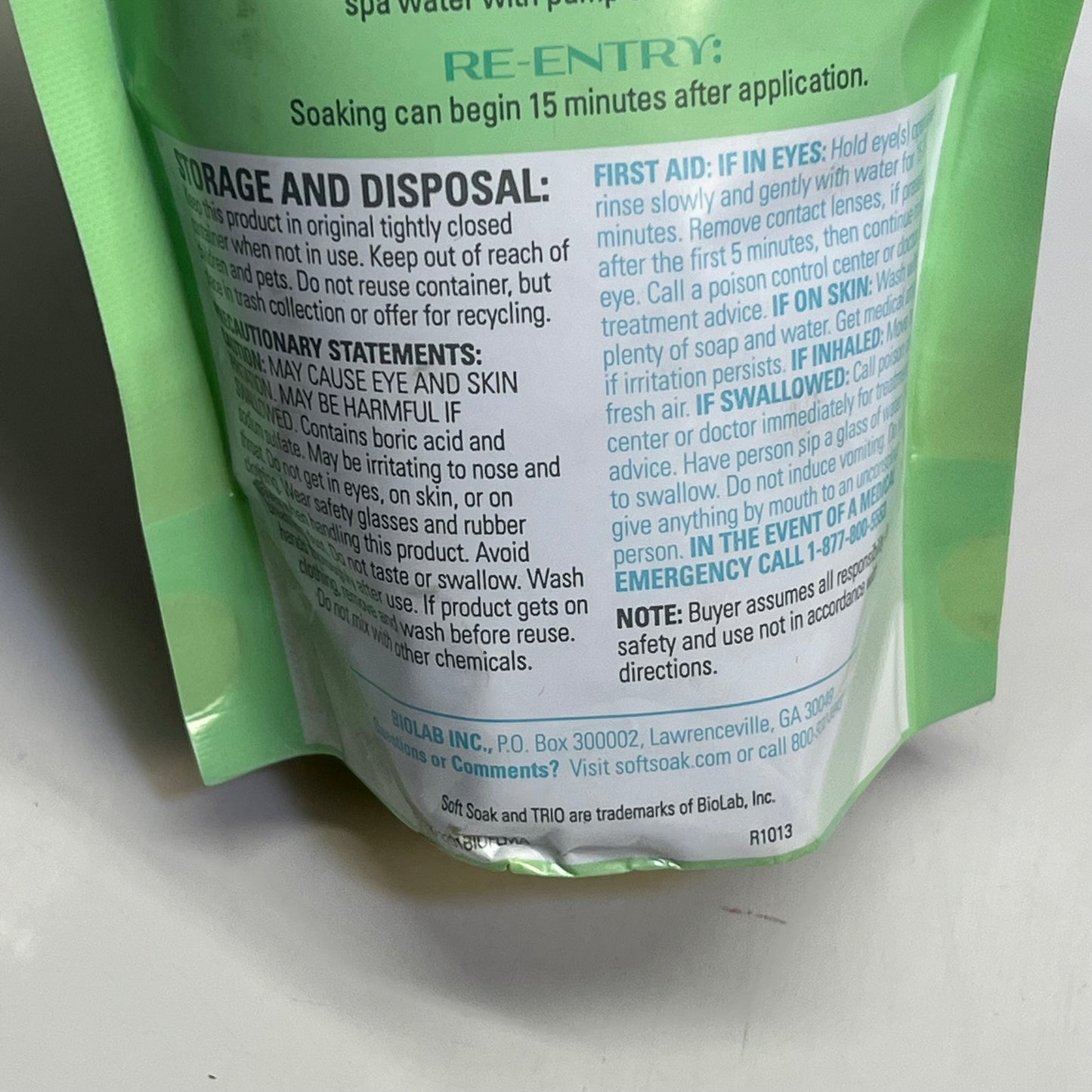 SOFT SOAK Trio Spa & Hot Tub 3 Month Pre Measured Supply Softening Kit 43200BIO
