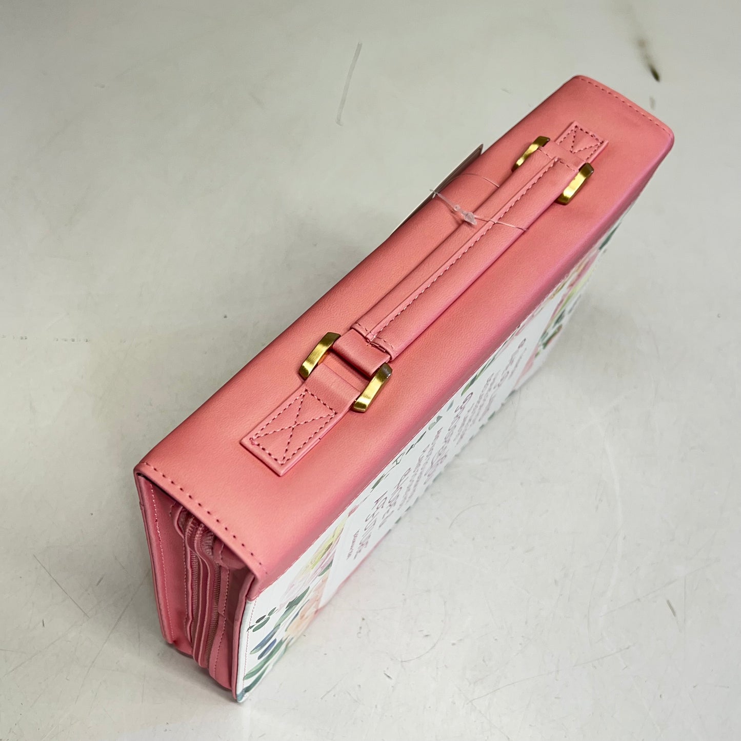 CHRISTIAN ART GIFTS 29:11 Plans Bouquet Faux Leather Bible Cover 7"x10" Pink