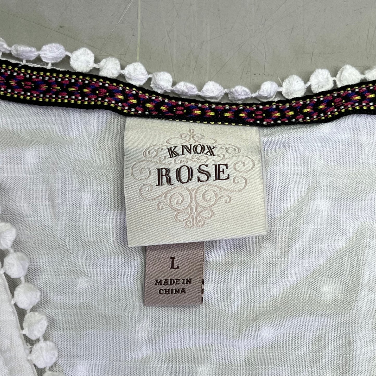 KNOX ROSE Lightweight Short Sleeve Maxi Dress  Women's Sz L White (Pre-Owned)