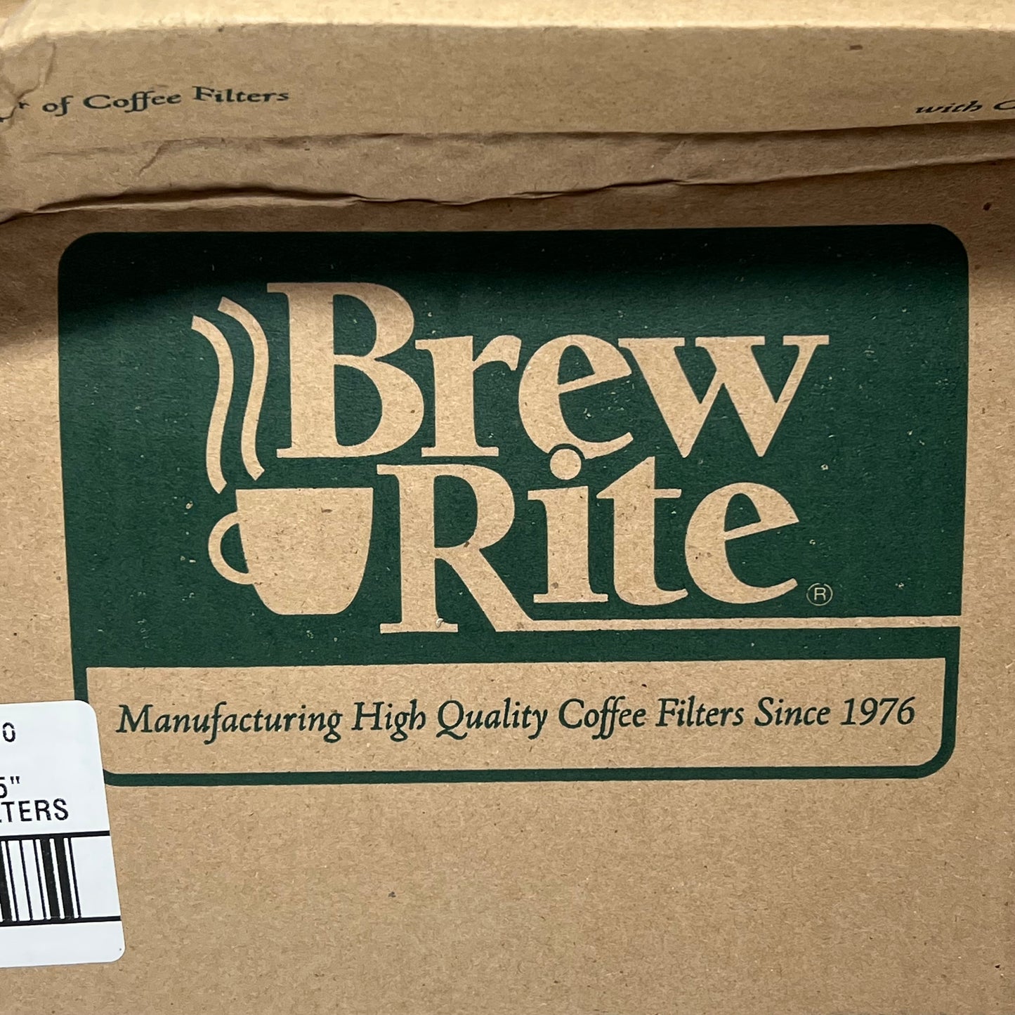 ZA@ BREW RITE (500 PACK) Coffee Filters  12.75" X 4.32" White 011012306 (As-Is)