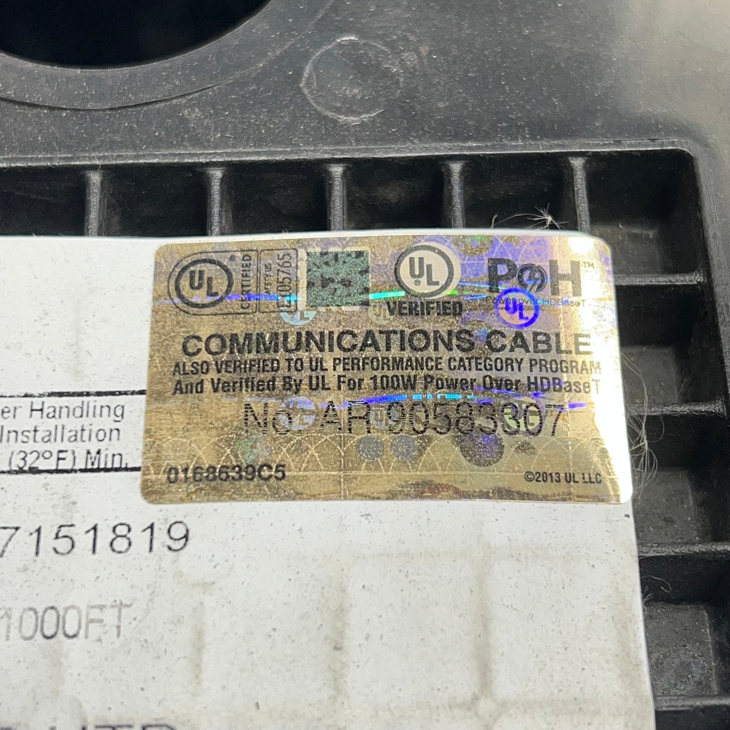 PRYSMIAN Genspeed Unshielded Solid Bc Cable CAT6A 23/4 1000'  Blue 7151819