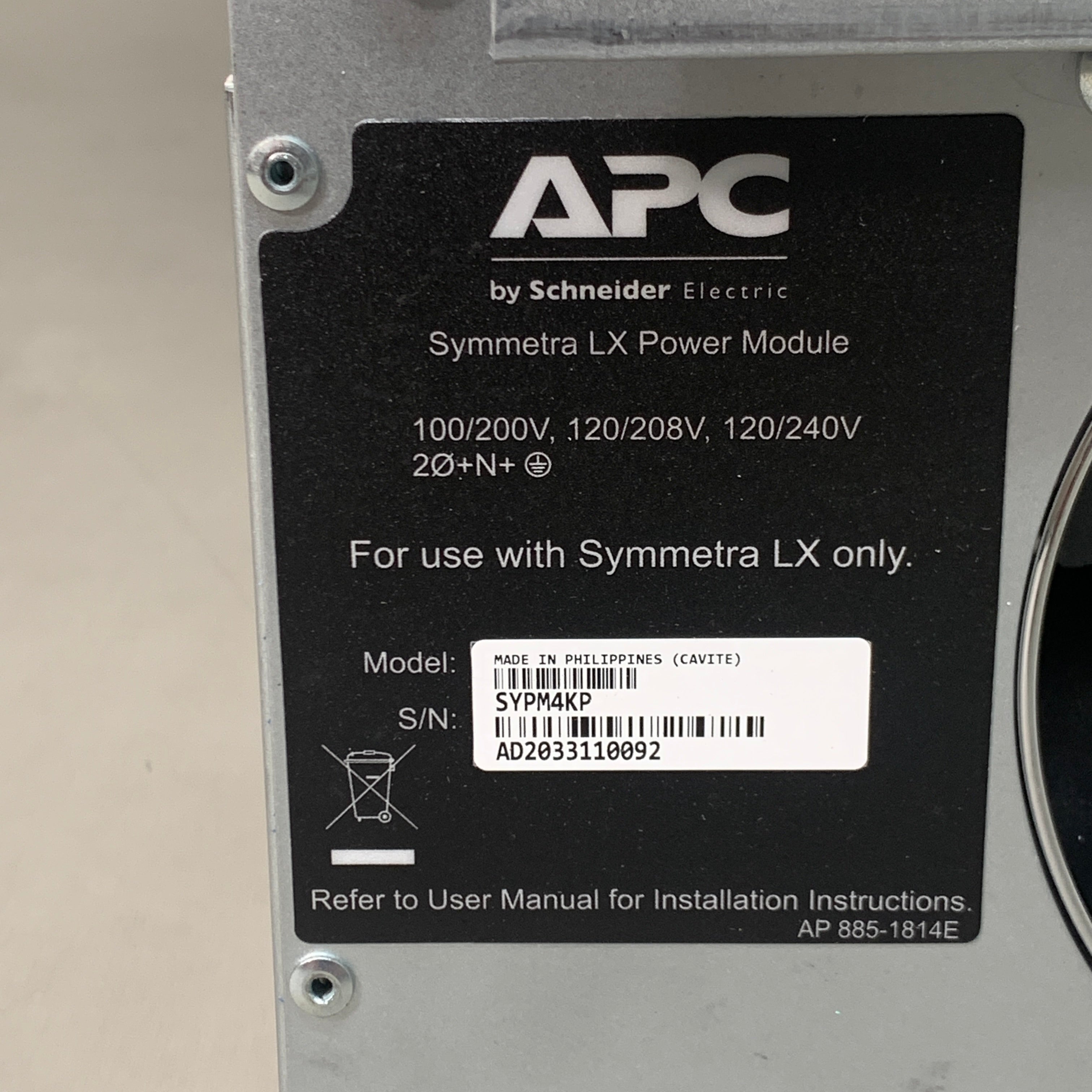 APC Symmetra LX 4000VA Power Module SYPM4KP (New) – PayWut