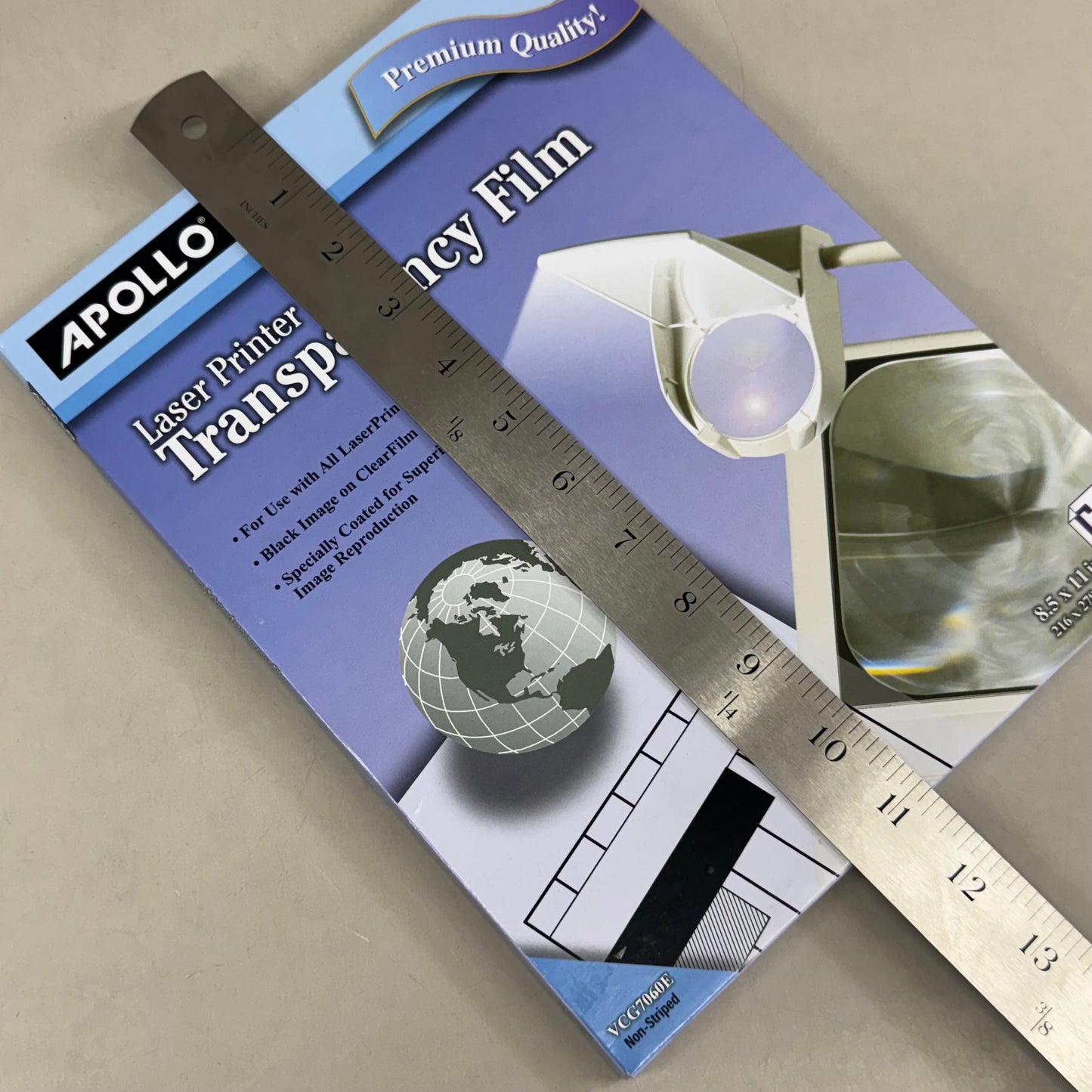 APOLLO (50 Sheets) Laser Printer Transparency Film  8.5"x11" Clear (New Other (Distressed Packaging))