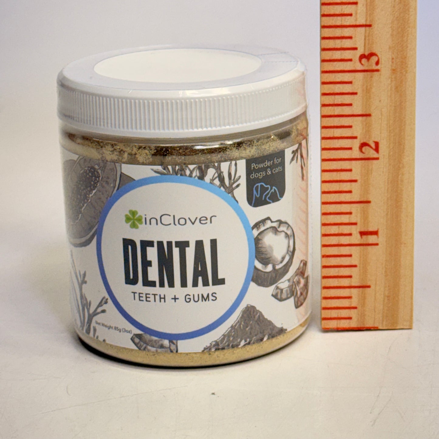 INCLOVER Dental Teeth+ Gums Powder Supplement for Dogs & Cats 3 oz BB 10/28