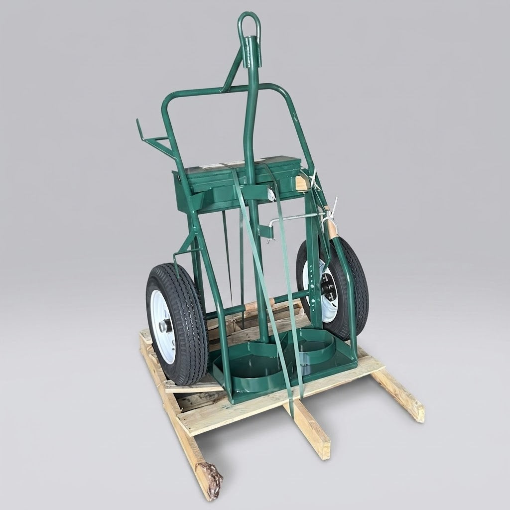 HARPER Industrial 2-Cylinder Welding Cart for Oxygen & Acetylene Tanks with Tool Box 950-34