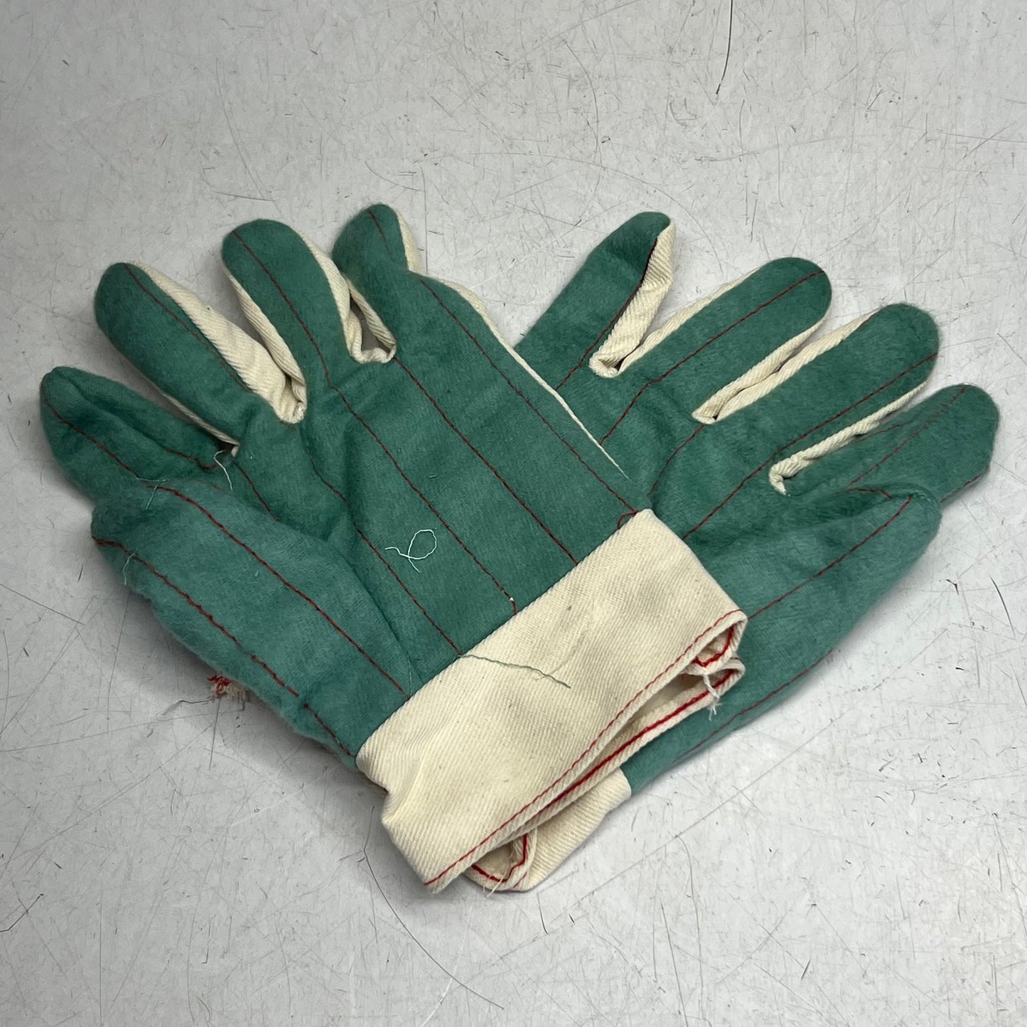 CAROLINA GLOVE (12 Pairs) Men's Safety Gloves Sz Large, Green & Beige FG170