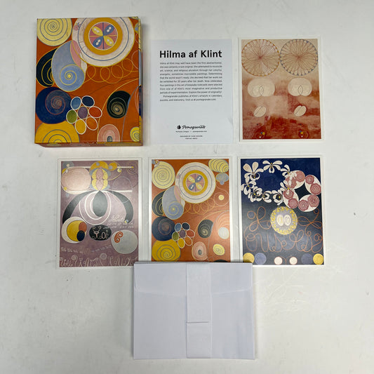 POMEGRANATE (2 PACK, 16 EACH) Hilma Af Klint Notecards W/ Envelope 4x5" KB012