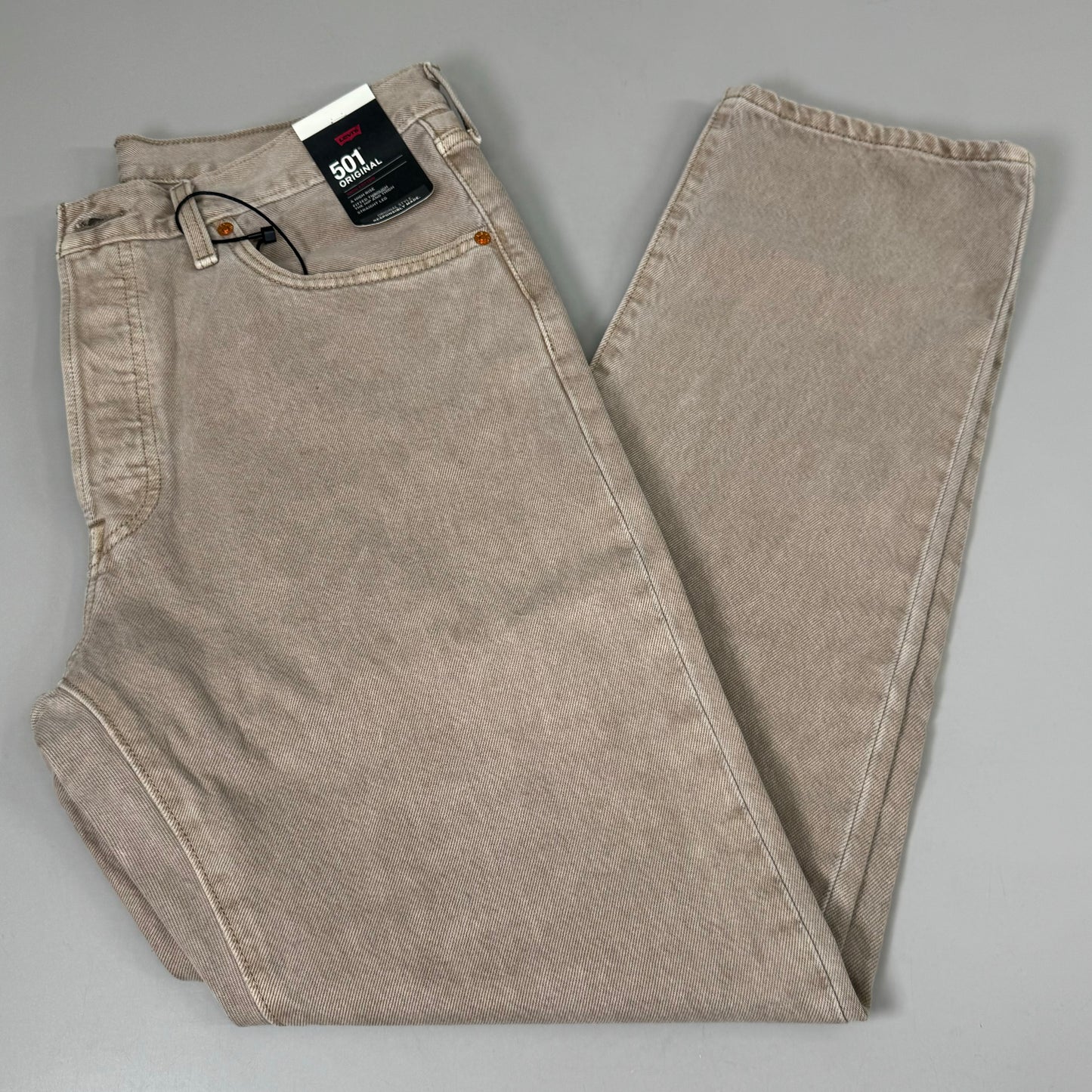 LEVIS 501 Original High Rise Straight Leg Jeans Women's Sz 32x30 Tan 125010525