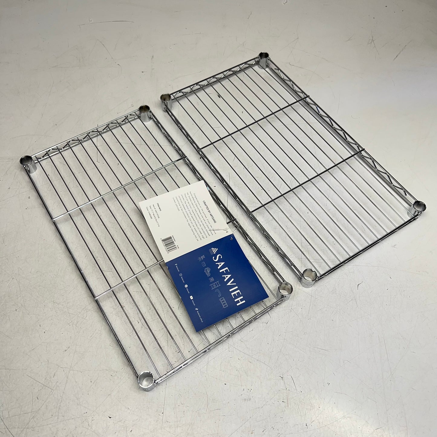 SAFAVIEH Space Saving Counter Top Marcel Mini Rack 17x17X12 Chrome HAC1010A