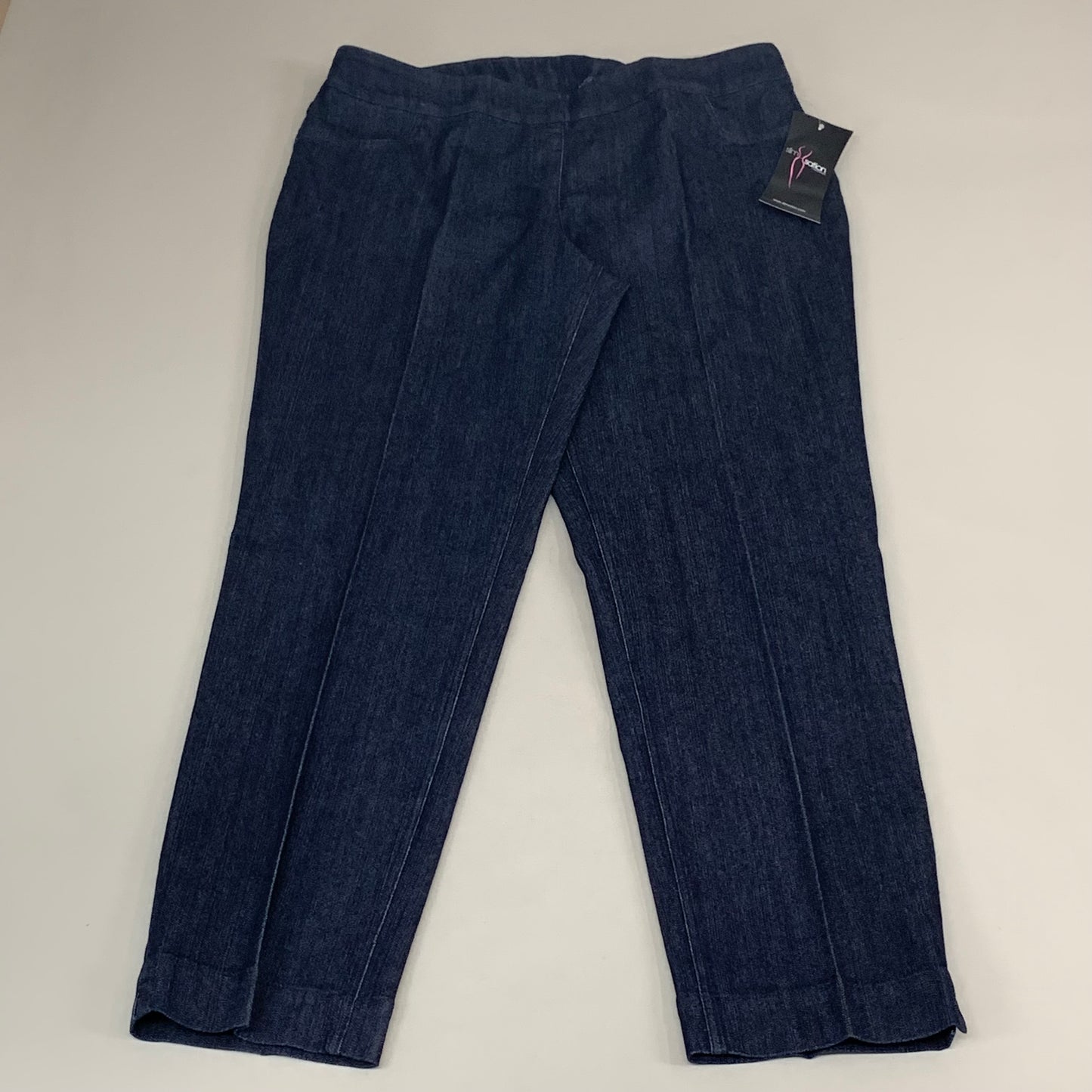 MULTIPLES Narrow Leg Pants Petite Women's Sz 16 Denim M2623P