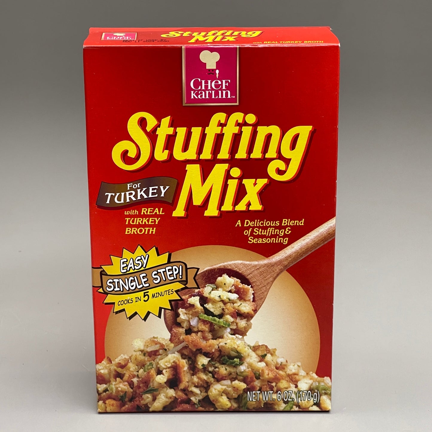 KARLIN Stuffing Mix Turkey (12 pack) each box is 6 oz. (Best By 11/11/2024)