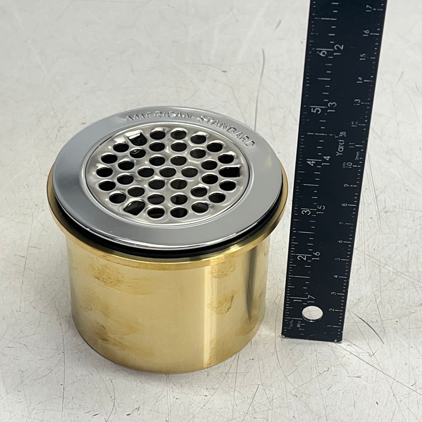AMERICAN STANDARD Heritage Grid Strainer Drain  3" IPS Connection  Chrome