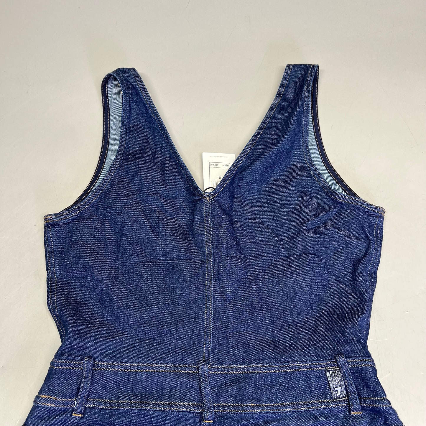 7 FOR ALL MANKIND Soft Denim Zip Up Jumper Womens Sz M Dark Blue AU7190865A WLSR