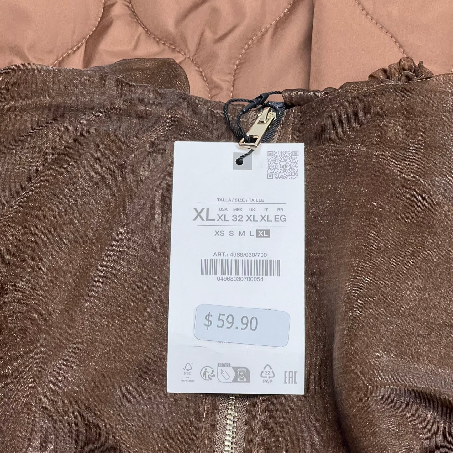 ZA@ ZARA Lot of Assorted Clothing Quilted Coat, Dress, Pullover & Pants Women's Sz S/M/XL Multicolor