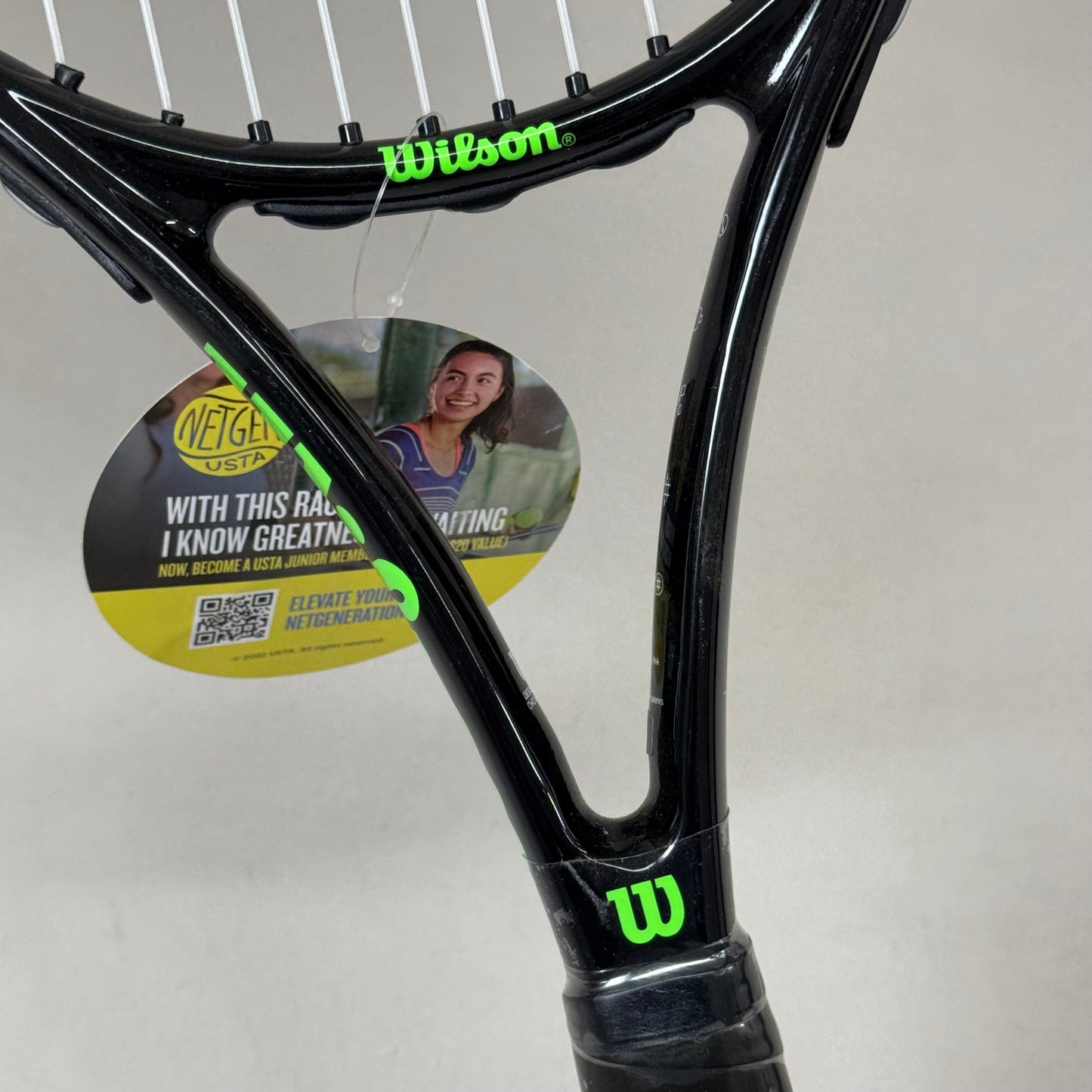 WILSON Blade Feel Junior Tennis Racquet Ages 9-10 25" Grip 3 7/8" Green/Black WR055520U