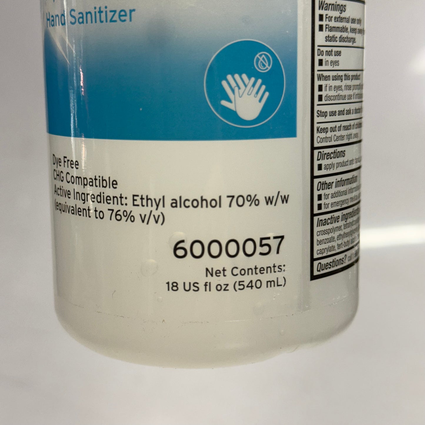 ECOLAB (12 PACK) Express Gel Hand Sanitizer 18 fl oz. 6000057 BB 03/28