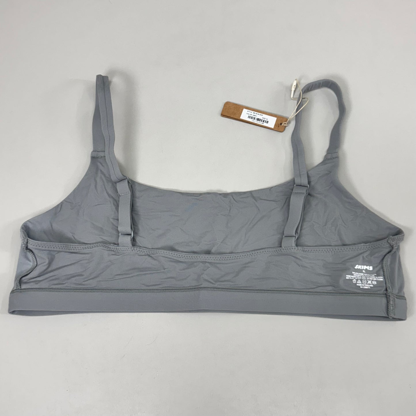 SKIMS Buttery Soft Fits Everybody Scoop Bralette Women's Sz XL Grey BR-SCN-2025