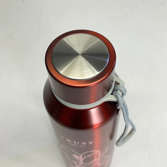 CHRISTIAN ART GIFTS Proverbs 3:5 SS Water Bottle 24 Fl Oz Metallic Pomegranate