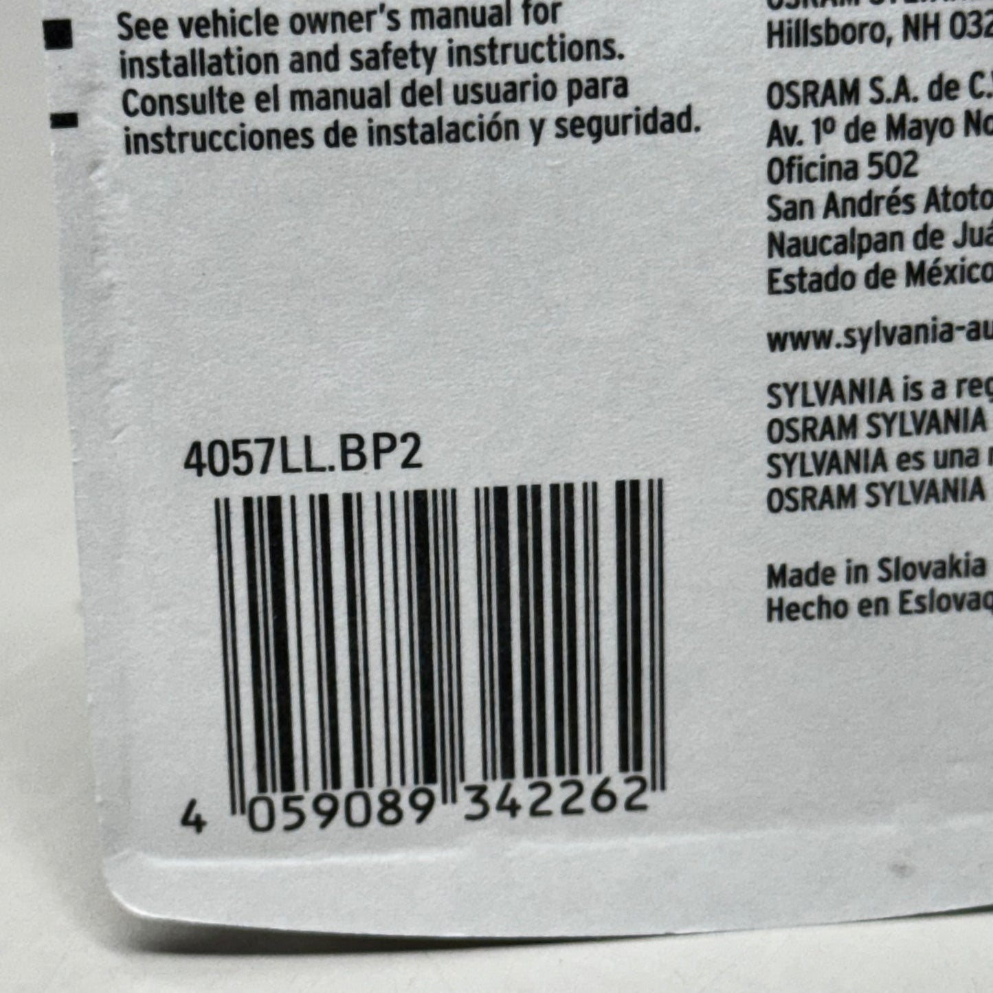 SYLVANIA (6 Bulb) Long Life Incandescent Mini Bulb 4057,Clear 4057LL.BP2