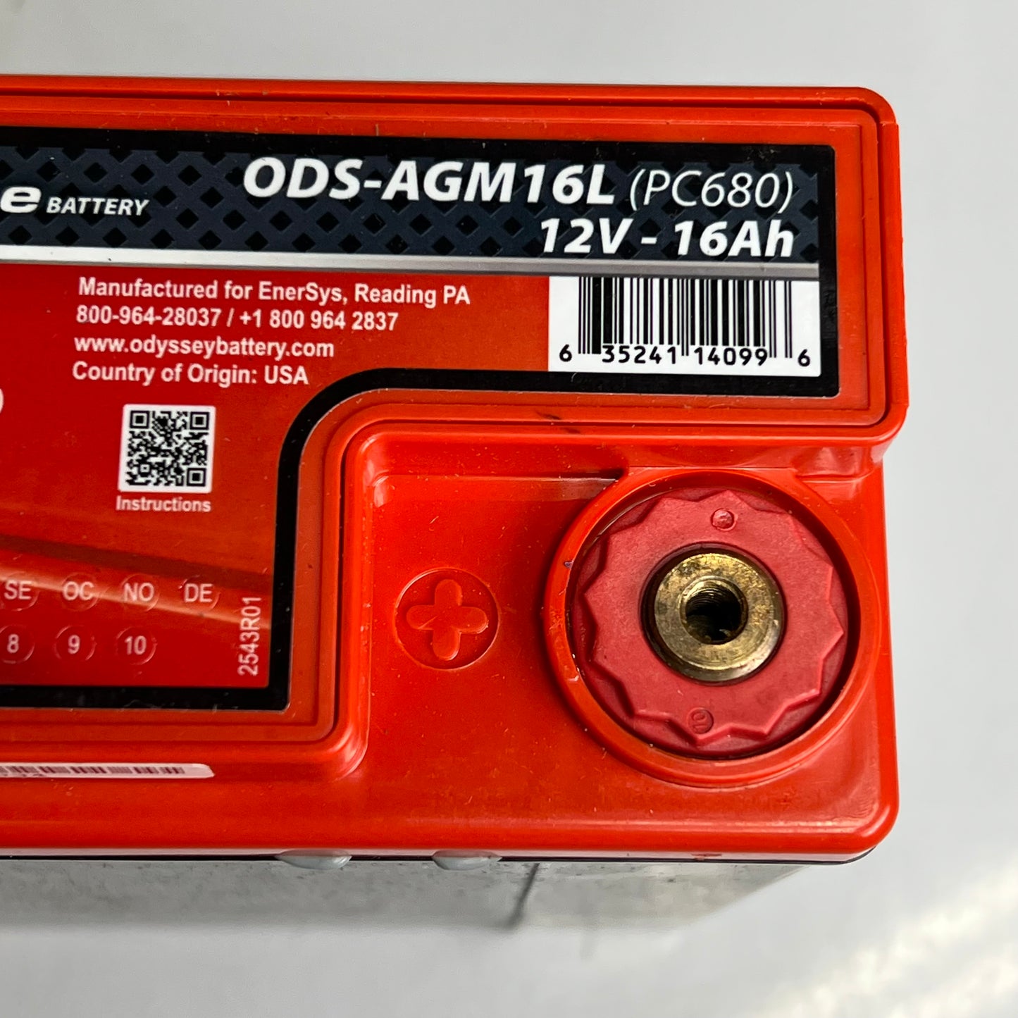 ODYSSEY BATTERY Extreme Powersport Battery Non Spillable Agm16l ODY-PC680