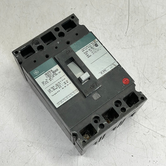 GENERAL ELECTRIC  Molded Case Circuit Breaker 23 AMP 3 Pole TED134025 (Used)
