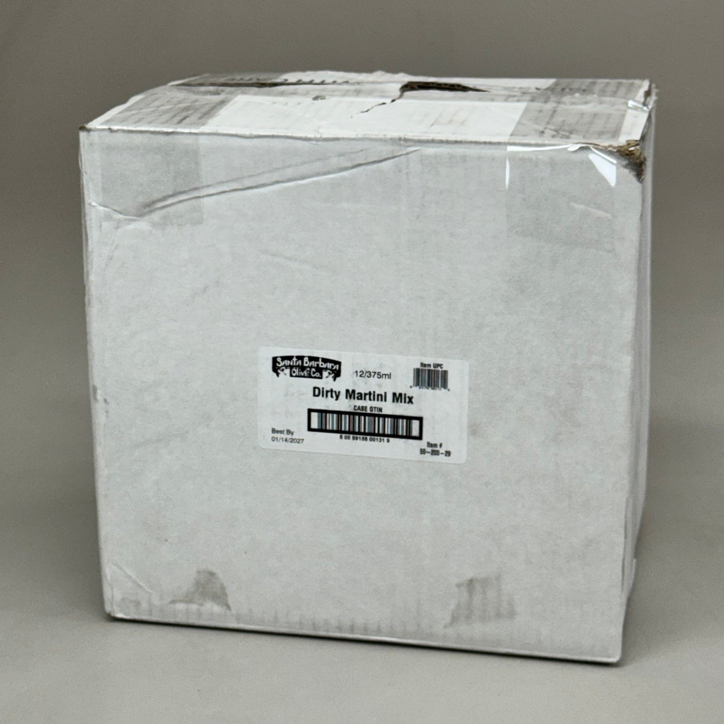 SANTA BARBARA OLIVE CO (12 Pack) Dirty Martini Mix 375ML Yellow BB 01/27 55-200-29