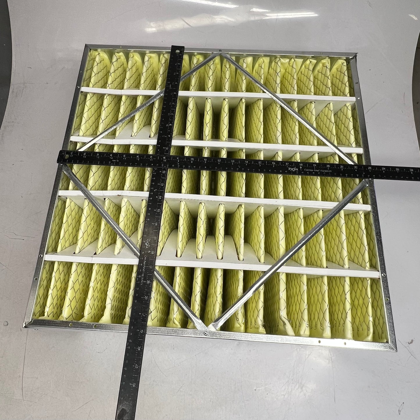 RIGID FLOW Single Header Box Filter Deep "v" Pleats 95% 24x24x12 RFSA95G242412