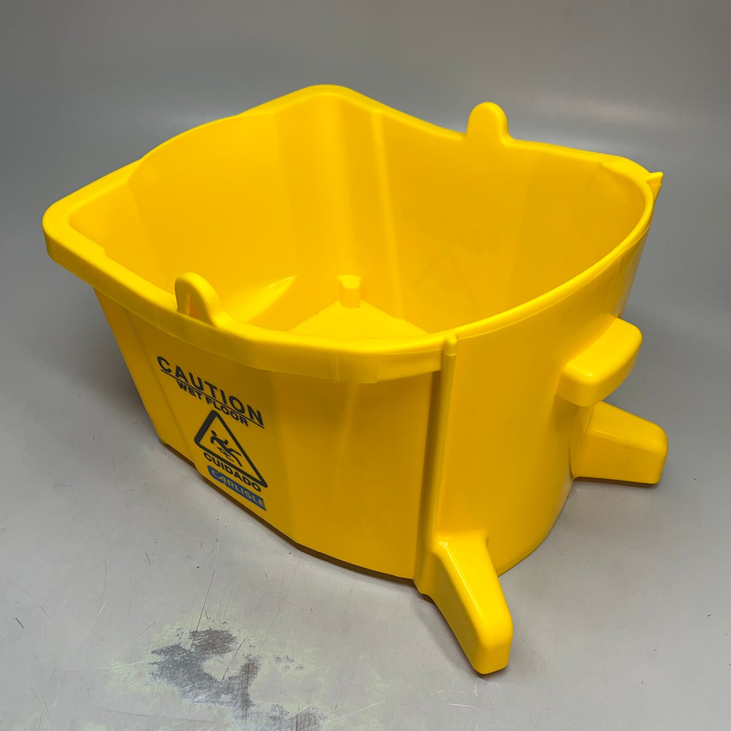 CARLISLE Rolling Mop Bucket W/ Side Press Wringer 26 Qt Capacity Yellow 3690804