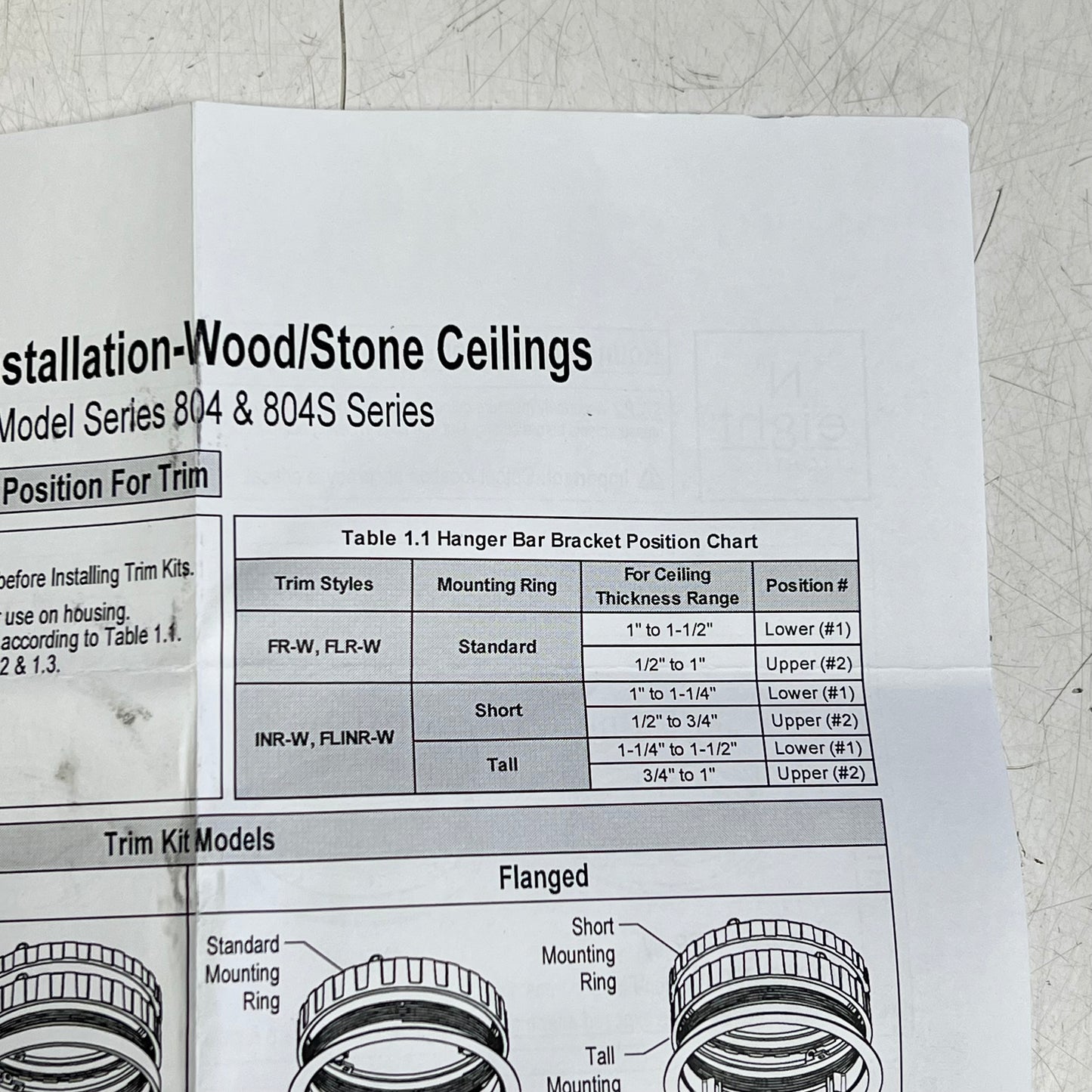 Nº EIGHT Flanged Recessed Housing Series 804 & 804s Ceilings White 10180-FLR-|01