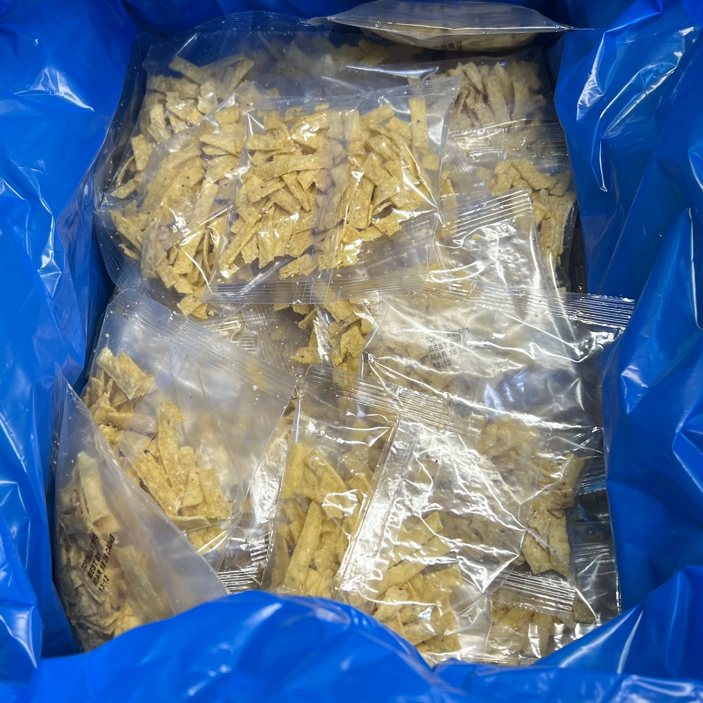 ZA@ (140 PACK) Individually Packaged Tortilla Strips 0.5 oz BB 03/26