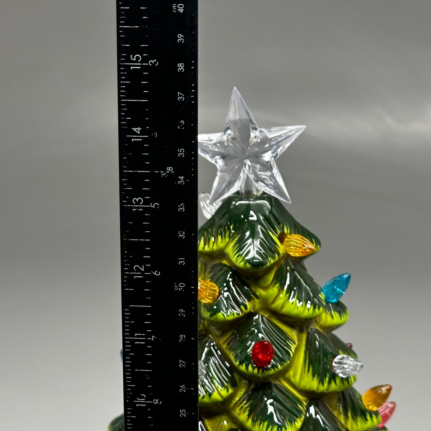 KURT S. ADLER Ceramic Christmas Tree Pre-lit Hand-Painted w/ 64 lights JEL2154