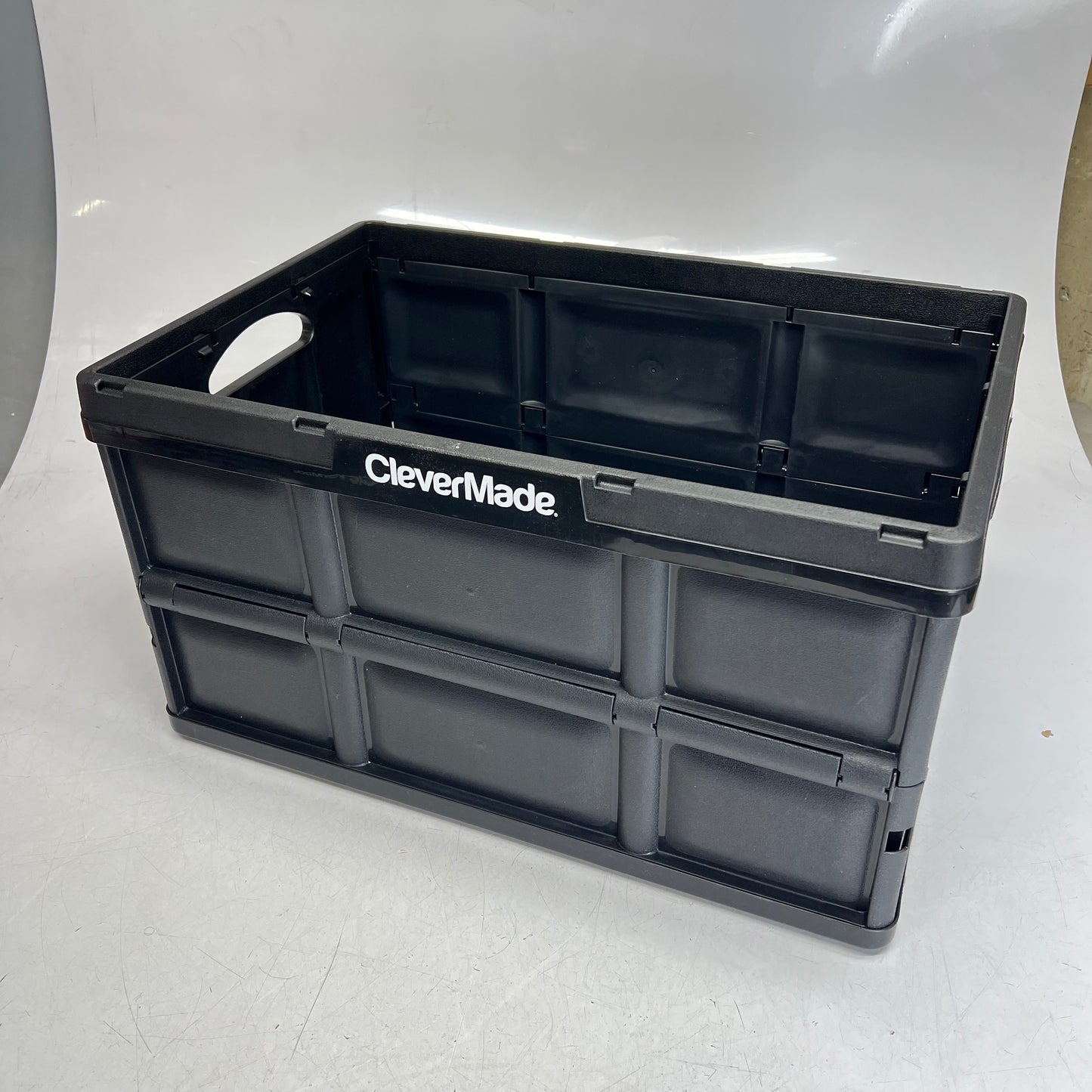 CLEVER MADE (3 PACK) Collapsible Storage Bins 65 L 100lb Weight Cap Black