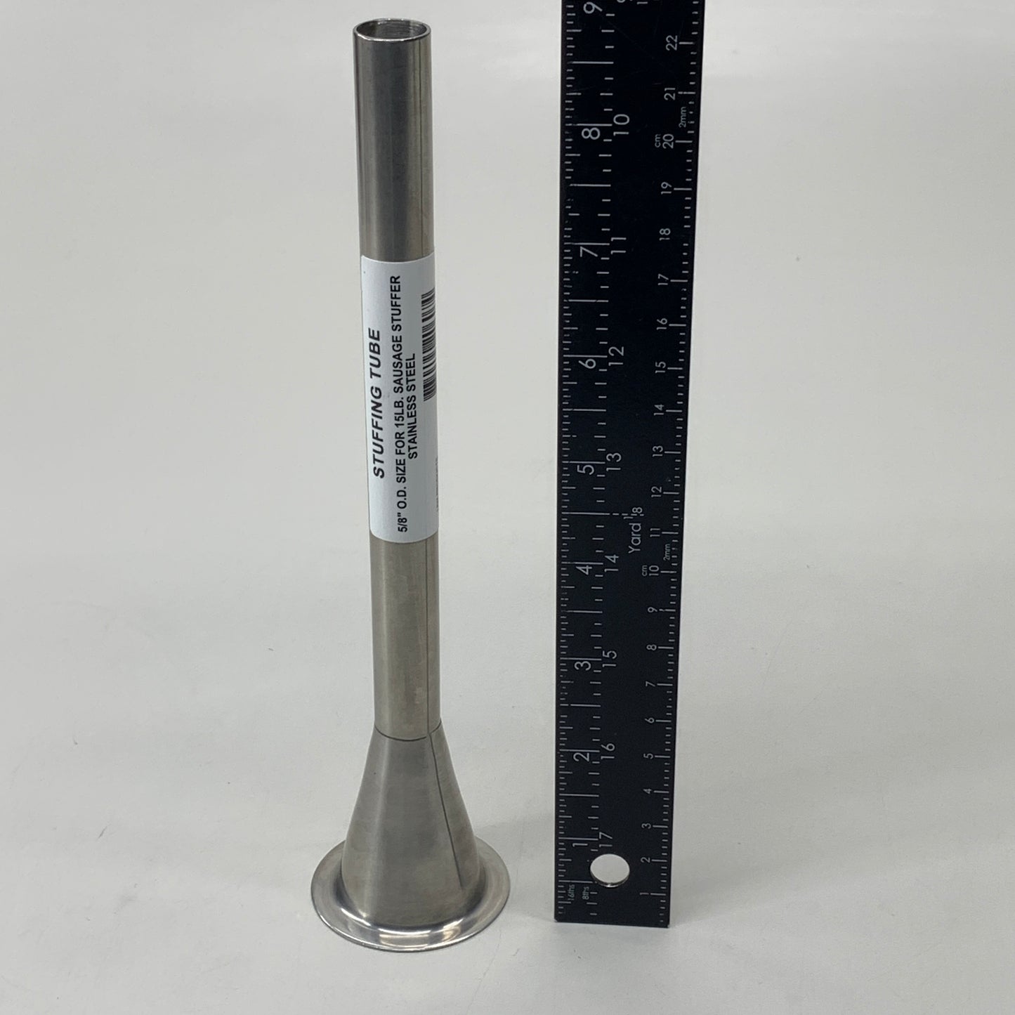 LEM Stuffing Tube 5/8" O.D Size for 15LB Sausage Stuffer 2" Base Stainless Steel