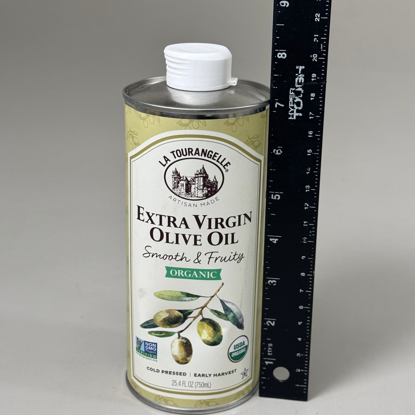 ZA@ LA TOURANGELLE Organic Extra Olive Oil Smooth & Fruity Cold Pressed 25.4oz BB 12/25 As-is