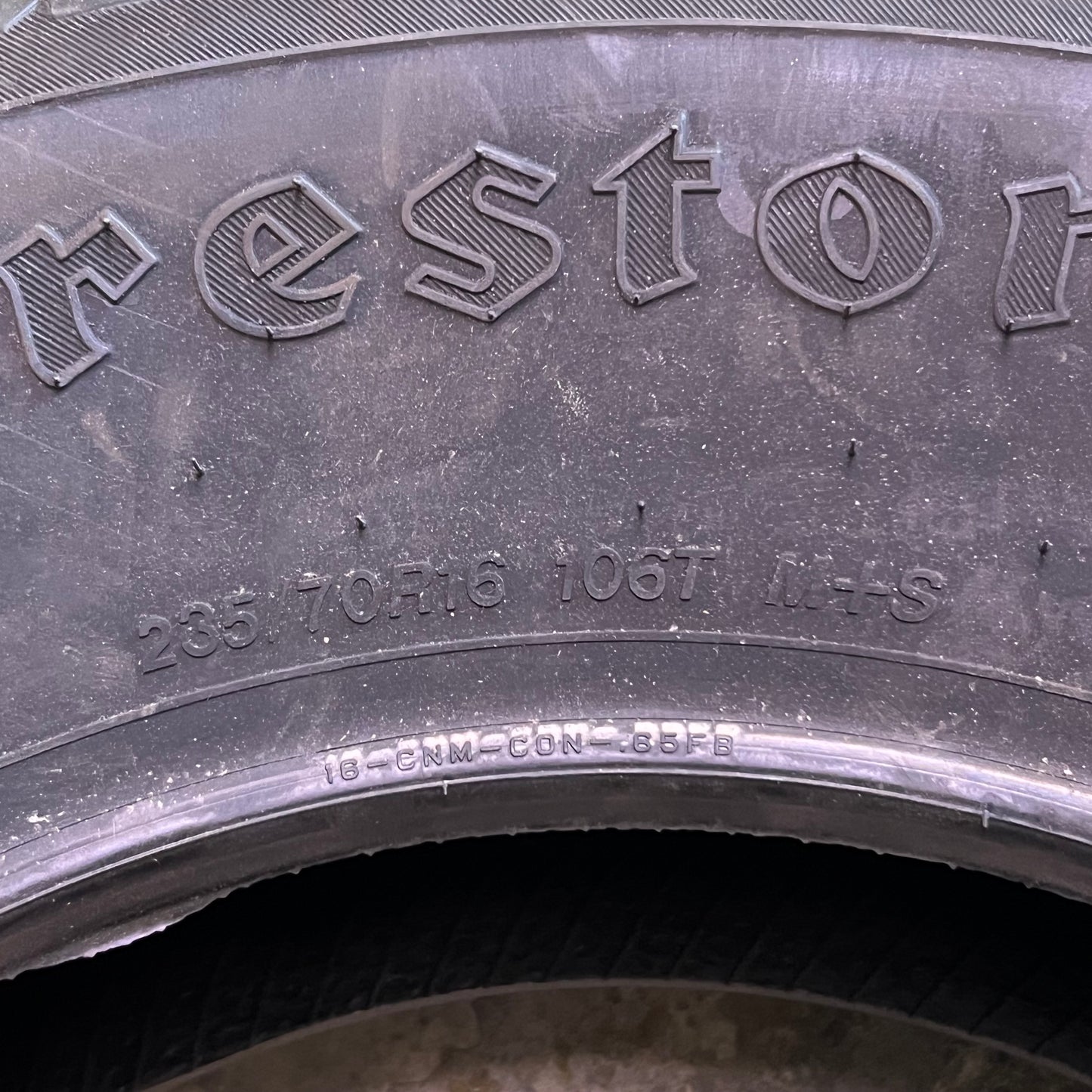 FIRESTONE Destination LE3 Tire 235/70R16 106T Black Dot 4E9C94, 014-817
