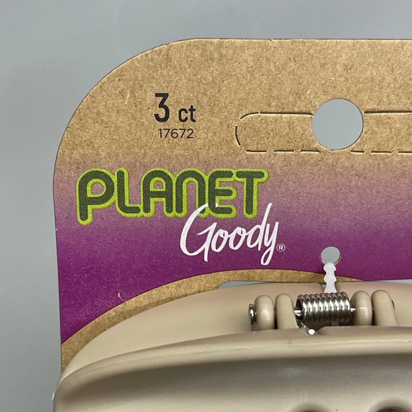 GOODY 3 Sets of 3! Planet Sustainable Round Claw Clips Black/Brown/Cream 3000321 (New)