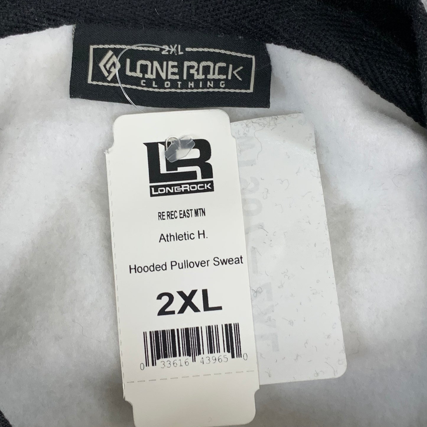 LONEROCK Helen Georgia Tie Hoodie Sz 2XL White/Grey