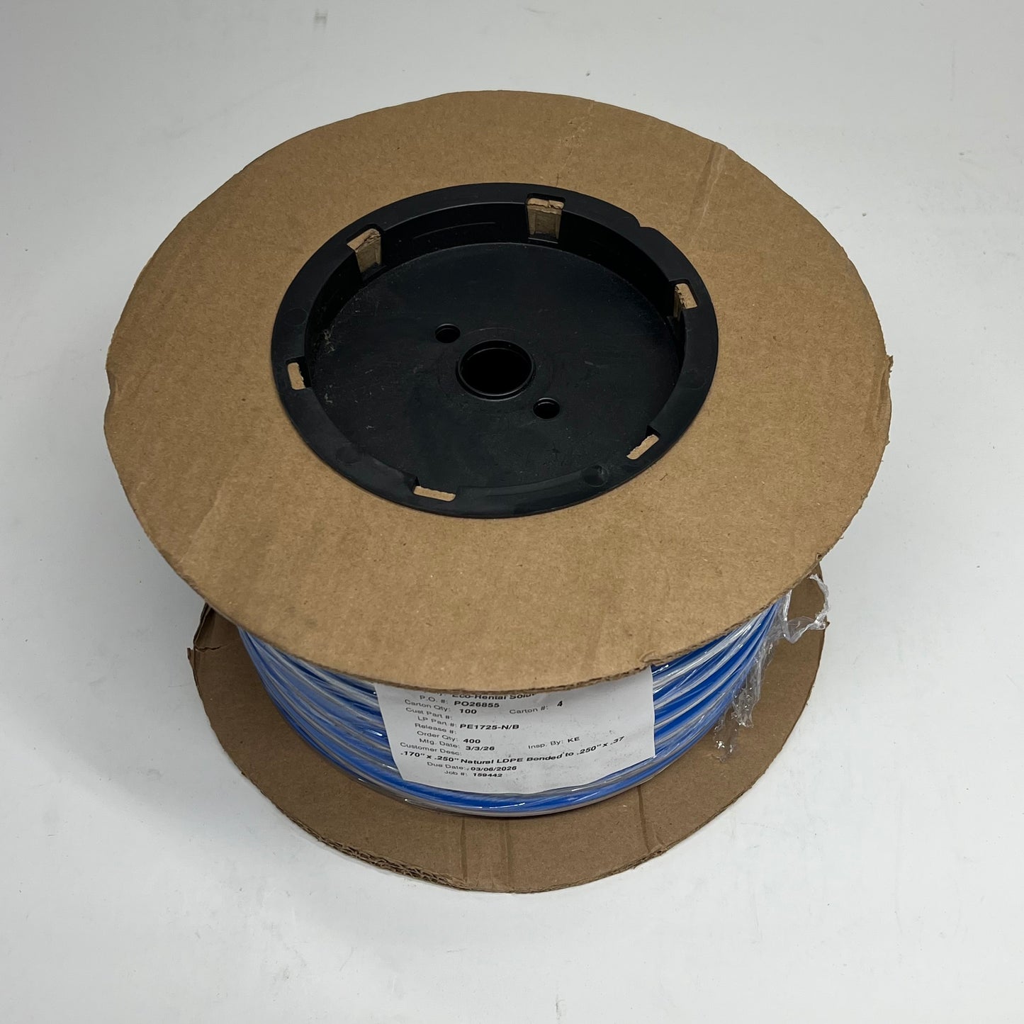 ECO RENTAL SOLUTIONS Poly Bonded Tubing Natural/Blue LDPE PE1725-N/B