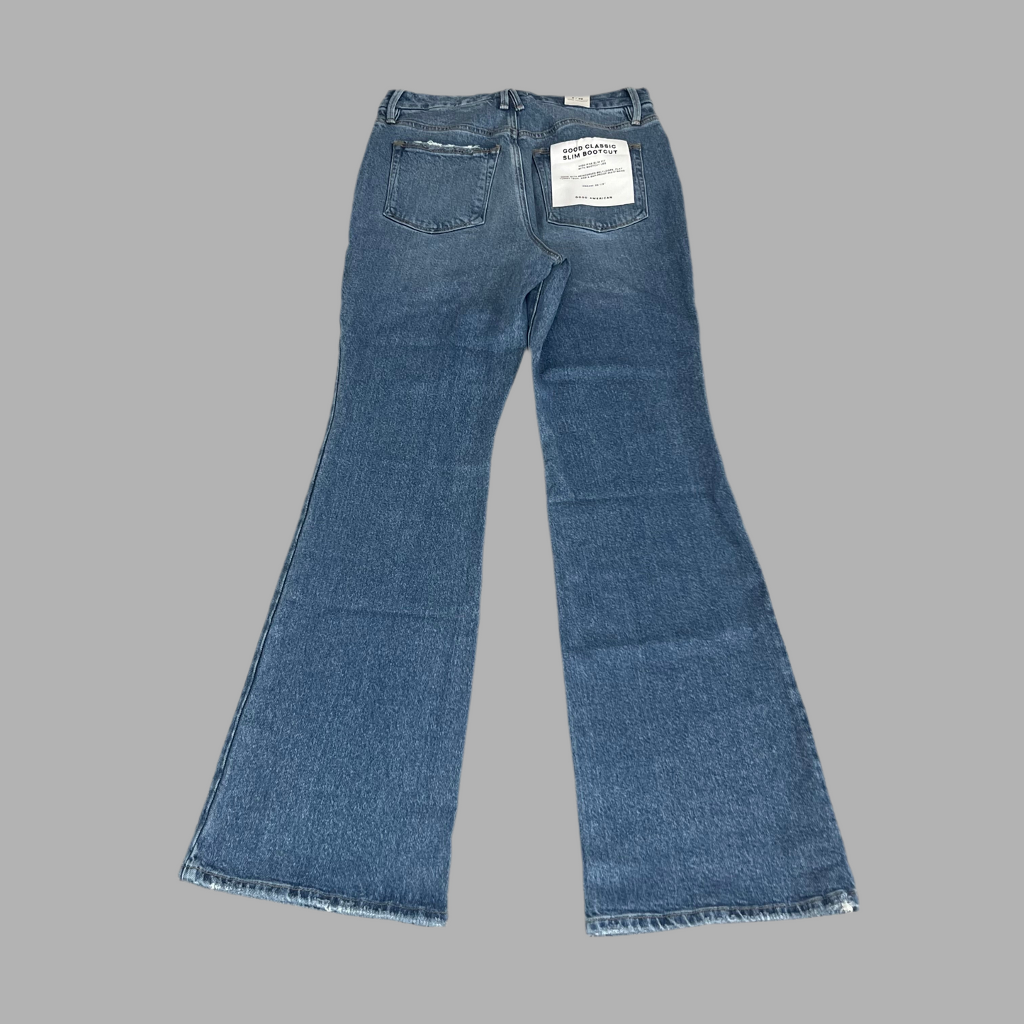 GOOD AMERICAN Good Classic Slim Bootcut High-Rise Jeans Women's Sz 8 Indigo627 GCLBDV220T