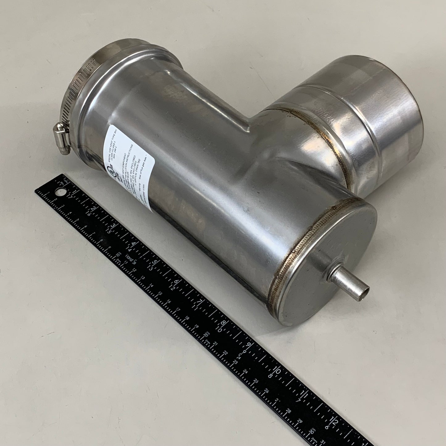 Z-FLEZ Z-Vent Condensation Drain Single Wall UL Tested 4" Dia Silver 2SVEVWCF04