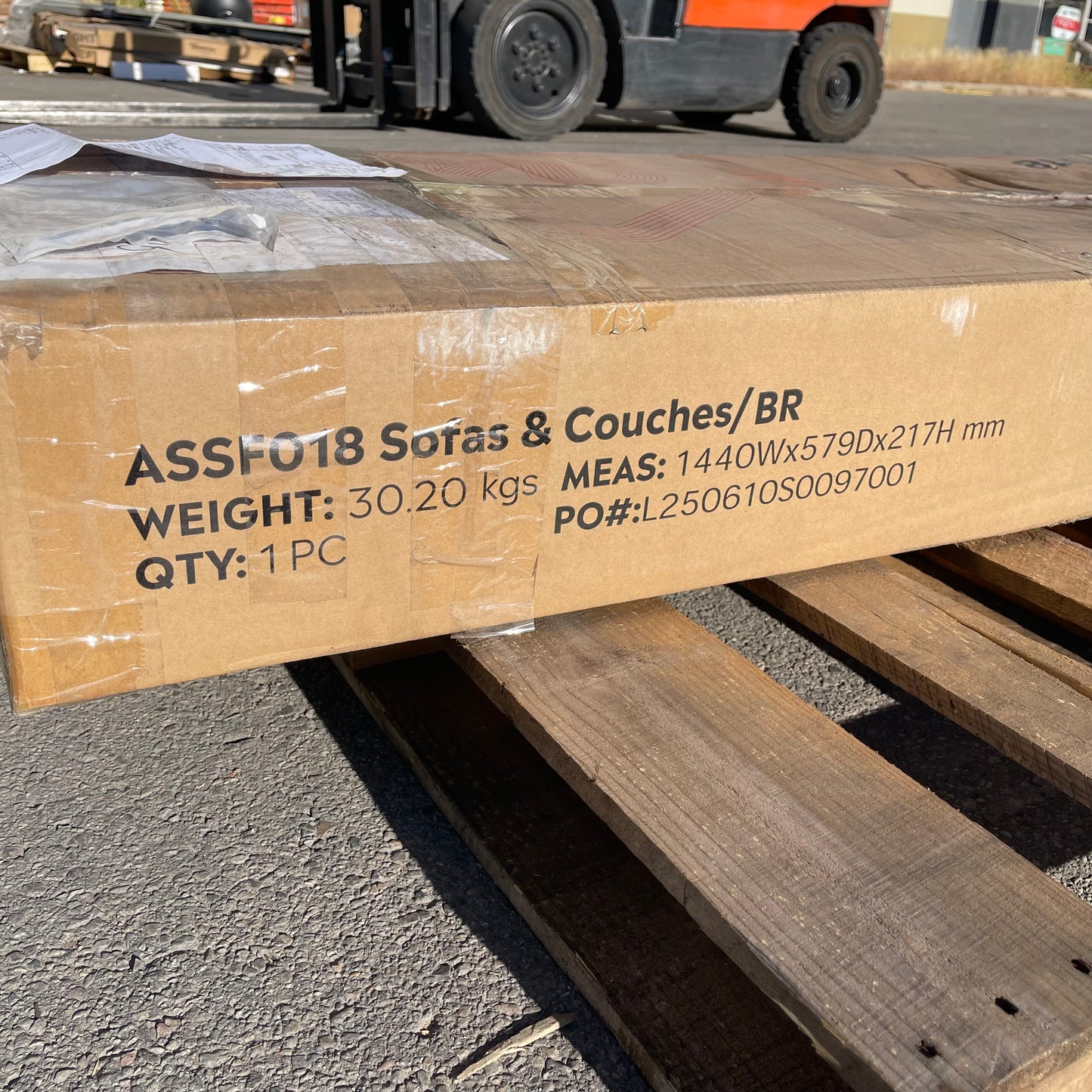 ZA@ Pallet of WLIVE Upholstered Loveseat w/ Extra Parts ASSF018BR (AS-IS)