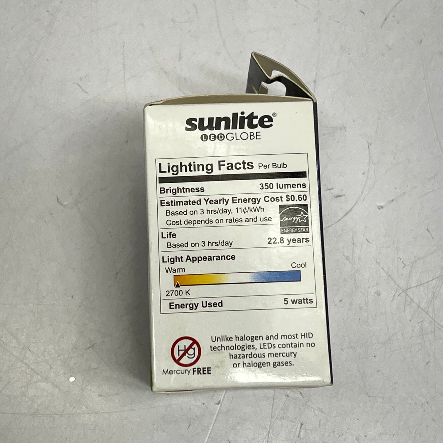SUNLITE (4 PACK) Dimmable Led Candelabra Base G16.5 E12 Warm White 80651