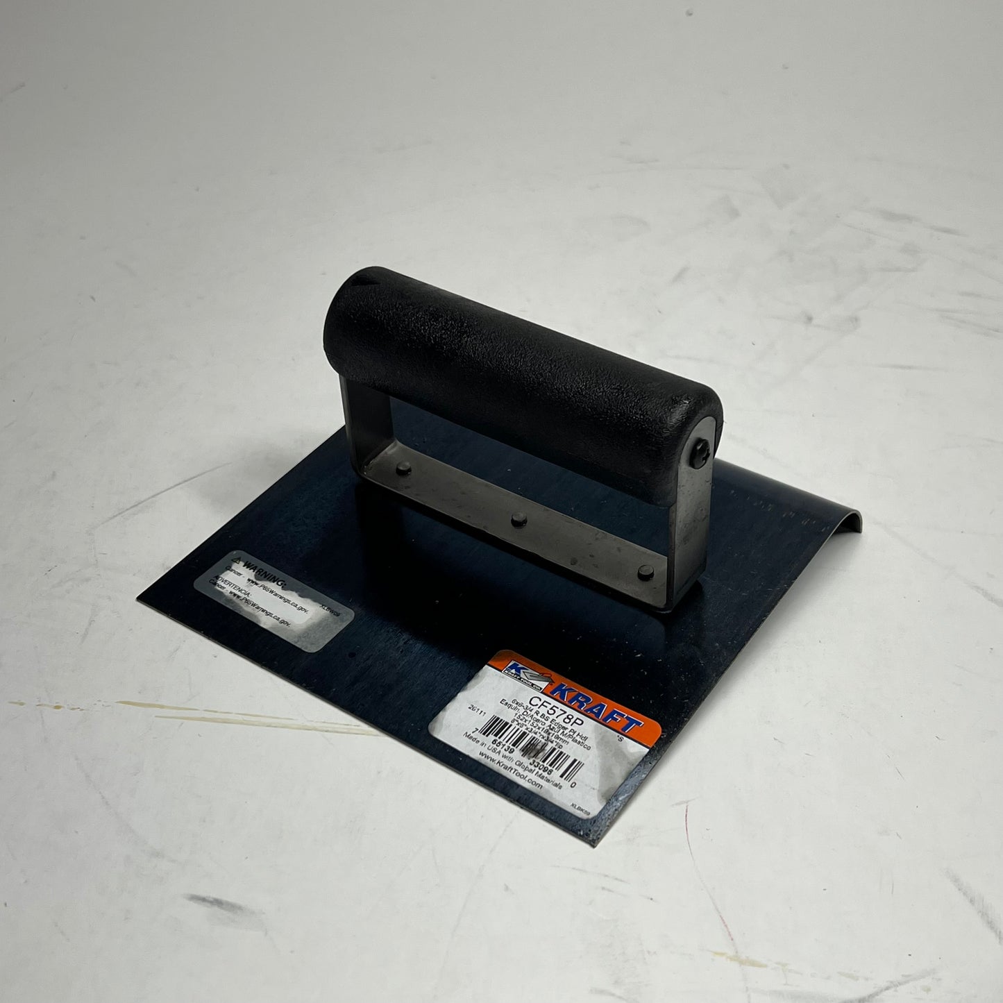 KRAFT TOOLS (2 PACK) Hand Edger W/ Plastic Handle 6"x6" 3/4"R Blue Steel CF57|8P