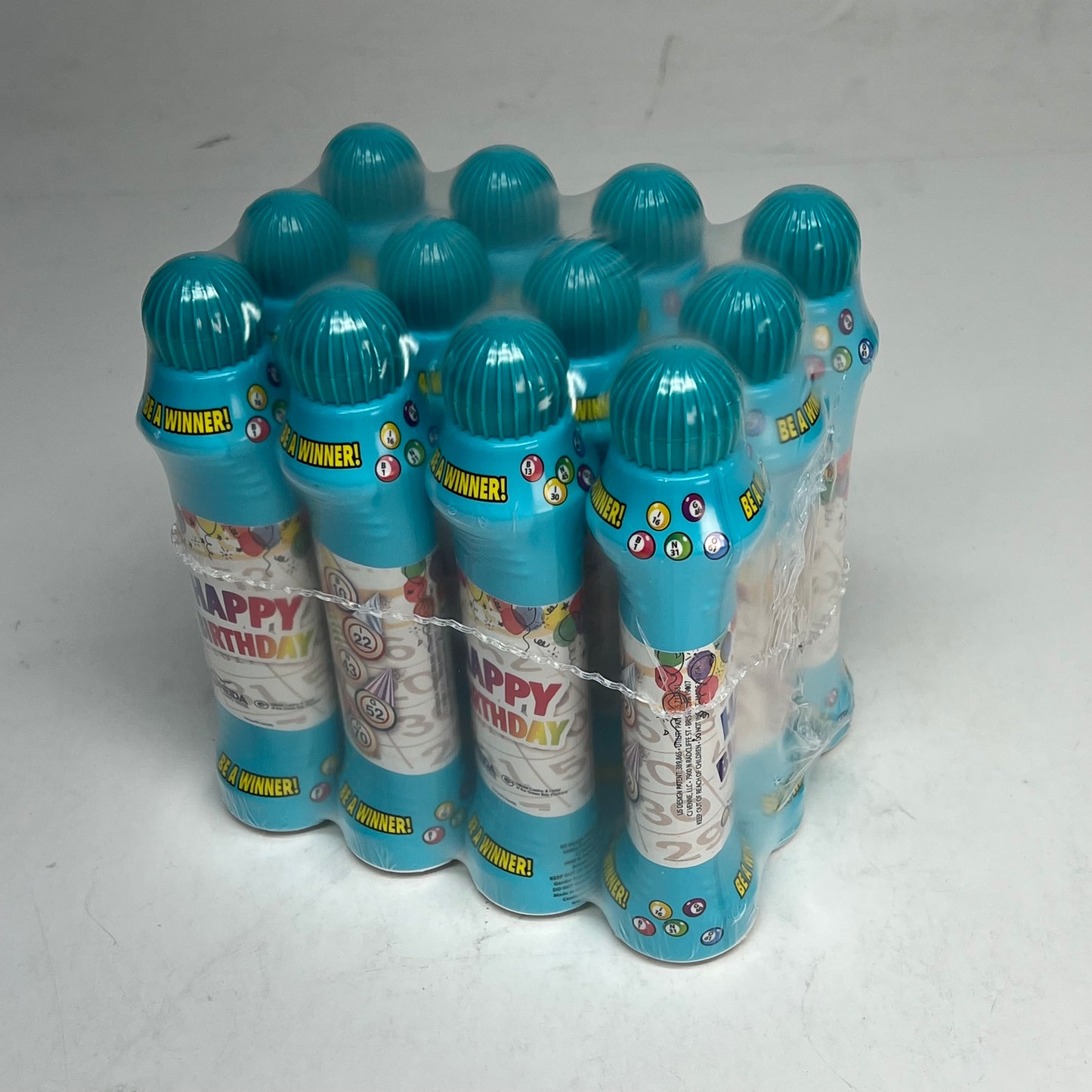 DAB O INK (12 PACK) Onedia Casino Happy Birthday Bingo Marker 4oz Aqua D25
