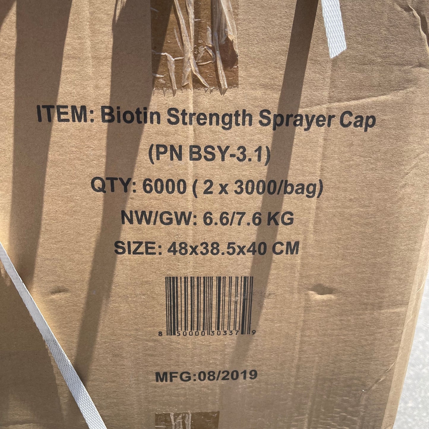 ZA@ Pallet of BIOTIN Strength Sprayer Cap Clear 48x38.5x40 CM BSY-3.1 (New)