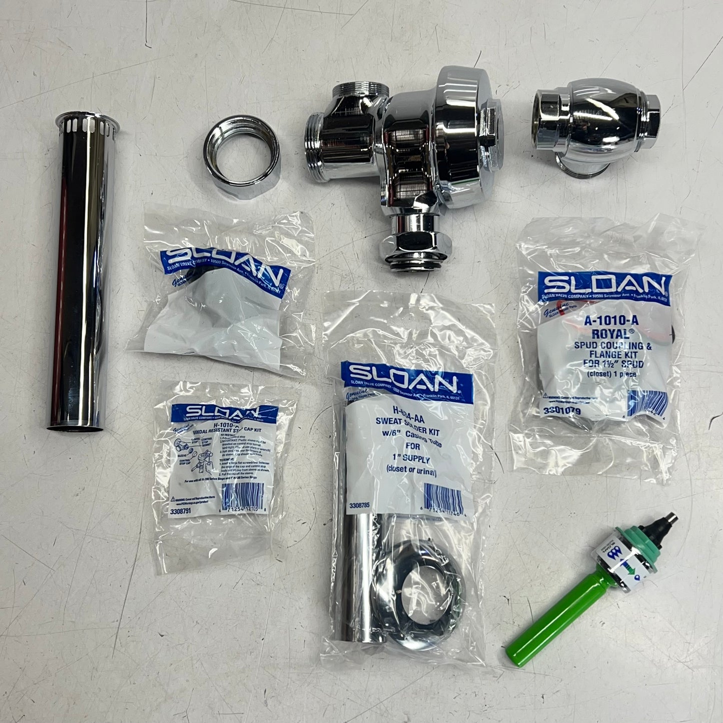SLOAN Toilet Uppercut Manual Dual-flush Flushometer 1.6/1.1 GPF Chrome WES-111